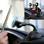 Держатель автомобильный 2 в 1 - магнитный держатель для смартфона + зеркало для наблюдения за ребенком