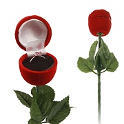 Коробочка подарочная для кольца в форме розы