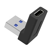 Адаптер USB 3.0 Male to Type-C / USB-C Female OTG 90 градусов
